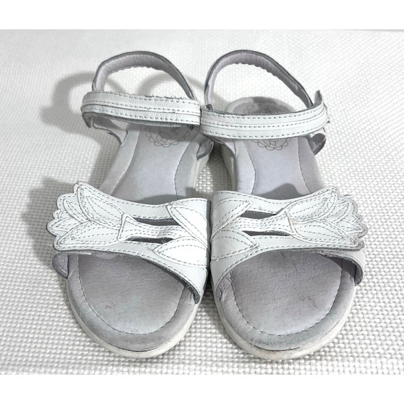 Stride Rite Tulip Sandals Girls 12M Leather White Adjustable Breathable - Picture 1 of 11